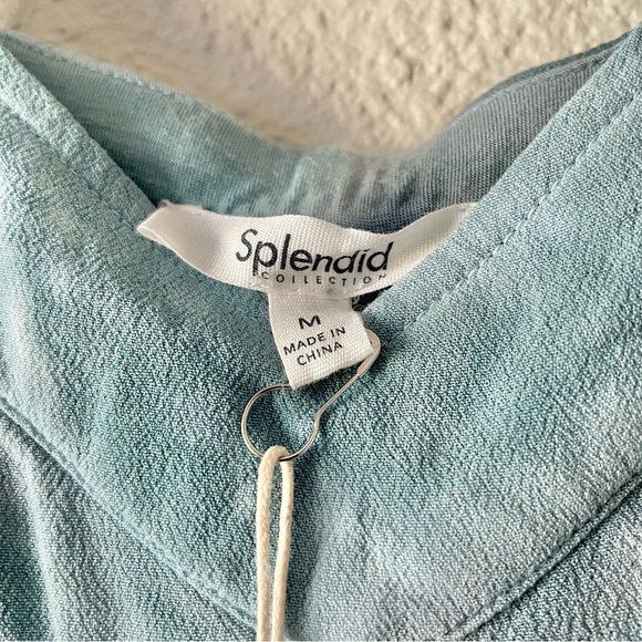 Splendid Anya Maxi Dress Womens M Tie Dye Spaghetti Strap Viscose Pockets V Neck - Picture 3 of 16